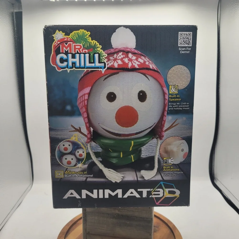 NIB Mr Chill Animated‎ 3D Singing Talking Snowman Christmas Jokes Carols